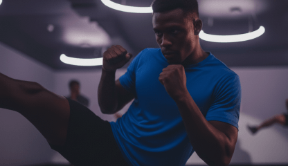 Aula coletiva de Body Combat na Smart Fit