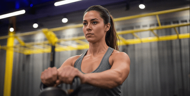 Aluna treinando com battle ropes na aula de Smart Cross da Smart Fit
