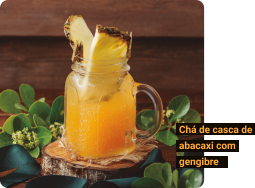Chá de casca de abacaxi com gengibre